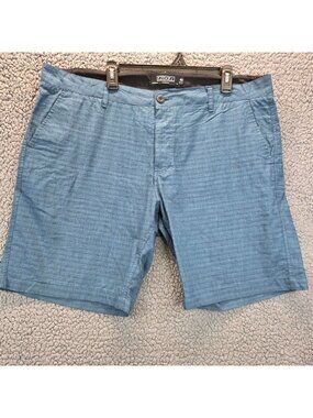 Ezekiel Cotton Shorts Mens 40 Blue Pinstripe Coastal Vacation Country Club Beach